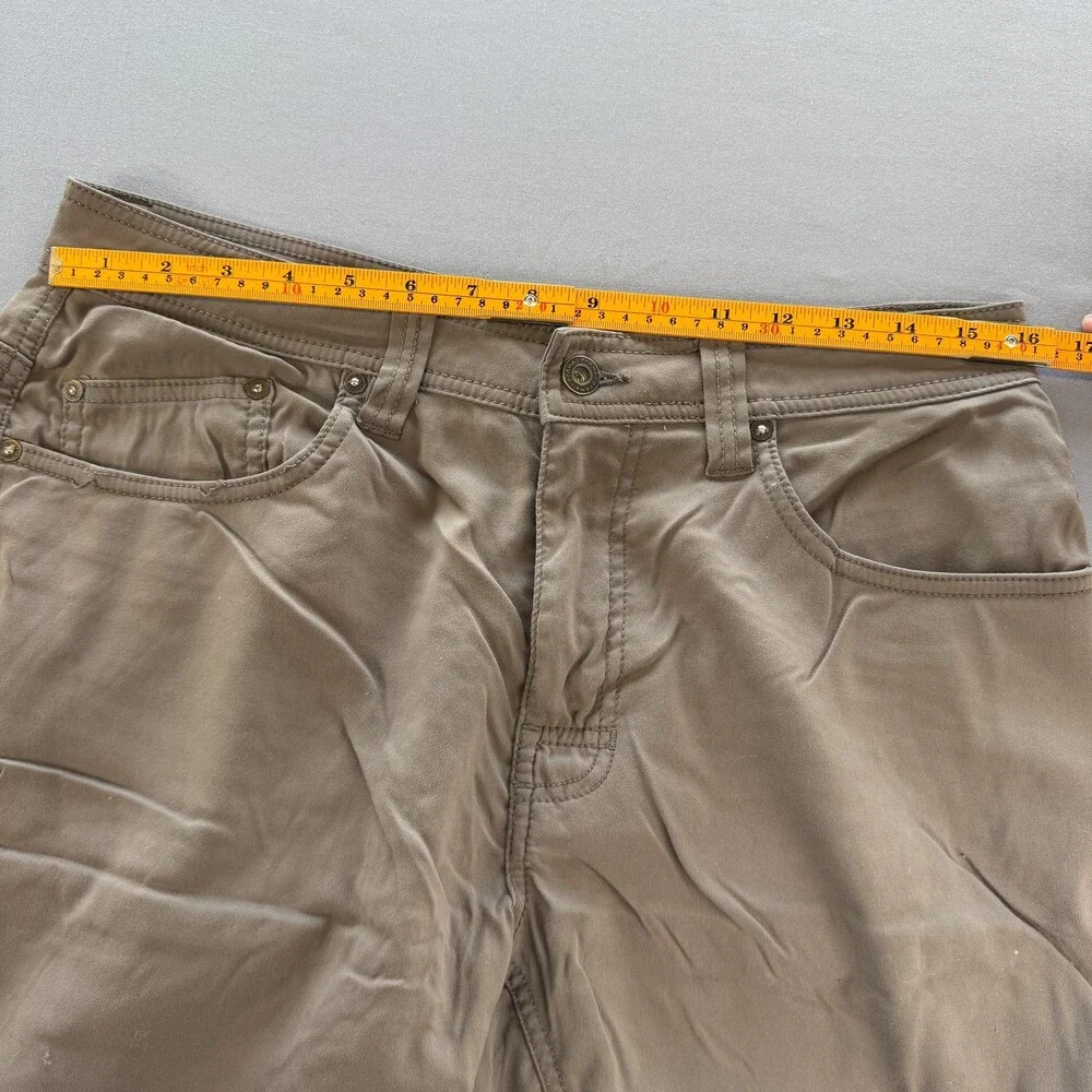 PrAna Shorts Mens FIT 34 Beige Chino 5 Pocket Flat Front Casual Outdoor 9 Inseam